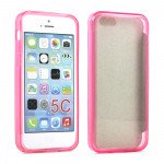 Wholesale Apple iPhone 5C Crystal Clear Hybrid Case (Pink Clear)